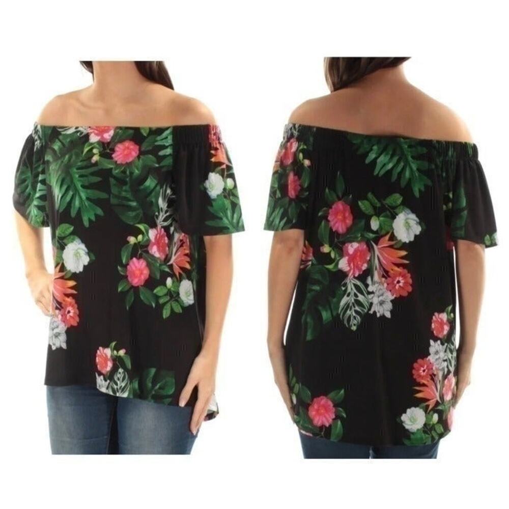 Vince Camuto Off Shoulder Floral Hi-Lo Blouse Size 2X